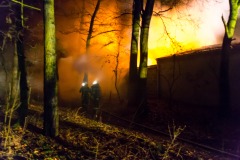 Feuerschein am Schützenhaus.