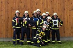 Das siegreiche Team der Feuerwehr Verden: Sven Hilbig, Tobias Burmeister, Torben Voigt, Christian Stein, Gerold Pfeifer, Michael Knoop, Christian Tams, Mirko Bremer, Daniel Teubert.