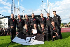 Gruppenbild der Verdener Wettkampfgruppe: Christian Stein, Torben Voigt, Sven Hilbig, Tobias Burmeister, Michael Knoop, Christian Tams, Fritz Mankow (obere Reihe), Mirko Bremer, Gerold Pfeifer, Tobias Jachmann, Daniel Teubert (untere Reihe).