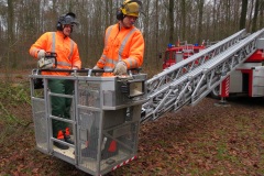 Spezielle Schutzkleidung zum Arbeiten mit der Motorsäge.