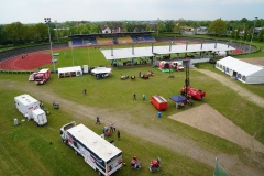 Blick auf das Veranstaltungsgelände von oben.