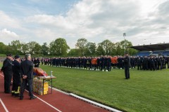 Angetreten zur Siegerehrung, insgesamt 31. Gruppen aus acht Bundesländern.