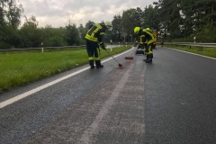 Reinigungsarbeiten an der Anschlussstelle Verden-Nord.