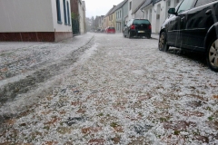 Gewitterschauer mit Hagel am Sonntagabend in Verden.