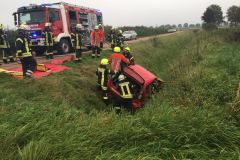 Ein Verkehrsunfall war das Szenario für eine Übung in Hönisch.