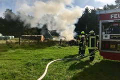 Rauchentwicklung an der Einsatzstelle.