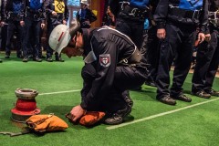 Präzieses Ausrichten der Ausrüstungsgegenstände.