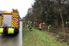 Einen sturmbedingten Einsatz hatte die Ortfeuerwehr Verden am Donnerstag auf der Autobahn zu verbuchen