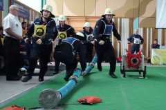 Die CTIF-Wettbewerbsgruppe der Feuerwehr Verden beim Kuppel-Cup im Westerwald.