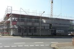 27.04.2018 - Fortschritt der Bauarbeiten, Ansicht aus Richtung Lindhooper Straße.