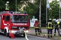 Das Wasser für die Brandbekämpfung kam aus Hydranten.
