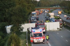 Die Einsatzstelle auf der Autobahn.