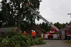 Erneuter Einsatz für die Drehleiter - Sturmschaden in Langwedel-Daverden.
