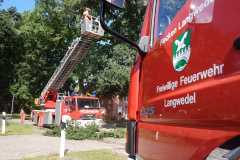 Auch am Sonntag mussten in der Gemeinde Langwedel noch Einsatzstellen bezüglich der Gewitterfront am Vortage abgearbeitet werden.