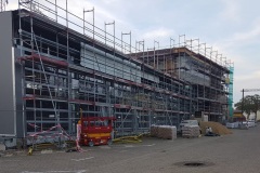 09. November 2018 - Baustelle vom Feuerwehrhaus gesehen.