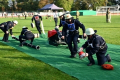 Das CTIF-Team der Feuerwehr Verden beim Wettbewerb in Pulversheim (Foto: Brinker).