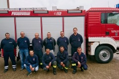 Einsatzkräfte der Ortsfeuerwehr Verden, die am Einsatz der Kreisfeuerwehrbereitschaft beteiligt waren.
