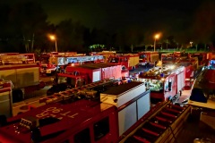Kreisfeuerwehrbereitschaft Verden auf dem Sammelplatz.