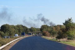 Situation auf der Anfahrt der Einsatzkräfte.