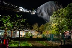 Die Drehleiter im Einsatz.