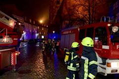 Einsatzkräfte in der Ritterstraße. Einsatzkräfte in der Ritterstraße.