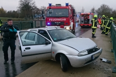 Die Einsatzstelle auf der Südbrücke.