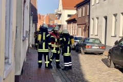 Einsatzkräfte an der Einsatzstelle.