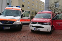 Zwei Mal gemeinsam am Samstagvormittag im Einsatz. Die Ortsfeuerwehr Verden und der Rettungsdienst.