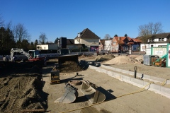 27. Februar 2019 - Der künftige PKW-Parkplatz an der Westseite des Neubaus.