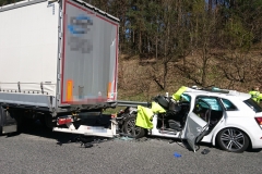 Die Einsatzstelle nach Abschluss der Rettungsarbeiten.