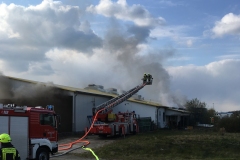 Die Verdener Drehleiter im Einsatz.