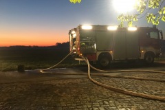 Das Tanklöschfahrzeug der Ortsfeuerwehr Verden in Bruchhausen-Vilsen im Einsatz.