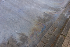 Teilweise kam es zu massiven Verunreinigungen, wie hier in der Rudolf-Diesel-Straße.