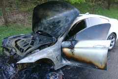 Fast vollständig brannte der PKW aus.