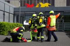 Auch Atemschutz kam bei der Übung zum Einsatz.