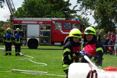Leistungsnachweis der Einsatzabteilungen bei einer Brandbekämpfung.