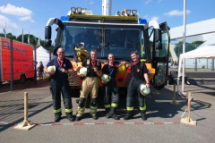 Die Teilnehmer der Verdener Trainingsgruppe: Torben Voigt (Ortsfeuerwehr Verden), Henrik Schröder (Feuerwehr Bremen), Mirko Bremer (Ortsfeuerwehr Verden) und Markus Siebels (Ortsfeuerwehr Oyten).