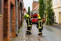 In der Verdener Innenstadt kam es zu Blitzeinschlägen in zwei Gebäude.