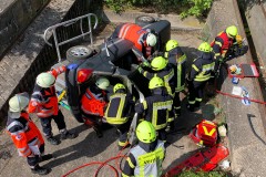 Sonderdienst Verkehrsunfallrettung in Zusammenarbeit mit dem DRK.