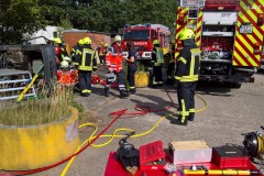Sonderdienst Verkehrsunfallrettung in Zusammenarbeit mit dem DRK.