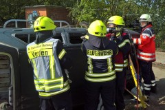 Sonderdienst Verkehrsunfallrettung in Zusammenarbeit mit dem DRK.