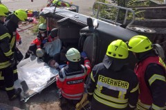 Sonderdienst Verkehrsunfallrettung in Zusammenarbeit mit dem DRK.
