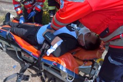 Sonderdienst Verkehrsunfallrettung in Zusammenarbeit mit dem DRK.