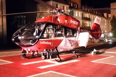 Der Rettungshubschrauber "Christoph Niedersachsen" am Verdener Krankenhaus.