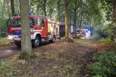 Einsatzfahrzeuge an der Einsatzstelle.