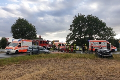Drei PKW waren in den Unfall verwickelt.