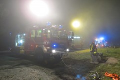Einsatzfahrzeuge am Bollwerk in der Innenstadt.