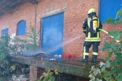 Brandbekämpfung in der Husarenstraße.