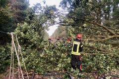 Bis spät in den Freitagabend dauerten die Aufräumarbeiten auf der Bahnstrecke Verden-Rotenburg.