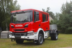 Das Scania-Fahrgestell des neuen LF 10 für die Dauelser Ortsfeuerwehr.